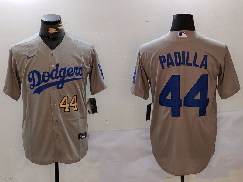 Men Los Angeles Dodgers #44 Padilla Grey Game 2024 Nike MLB Jersey style 11